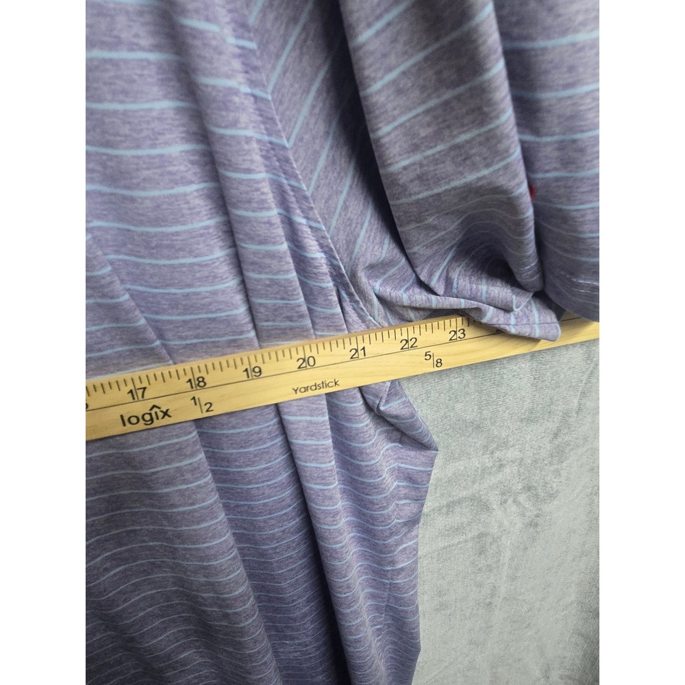 Johnnie-O Men XXL Purple Striped NFL 100 Anniversary Patch Golf Polo Shirt‎ - Picture 6 of 7